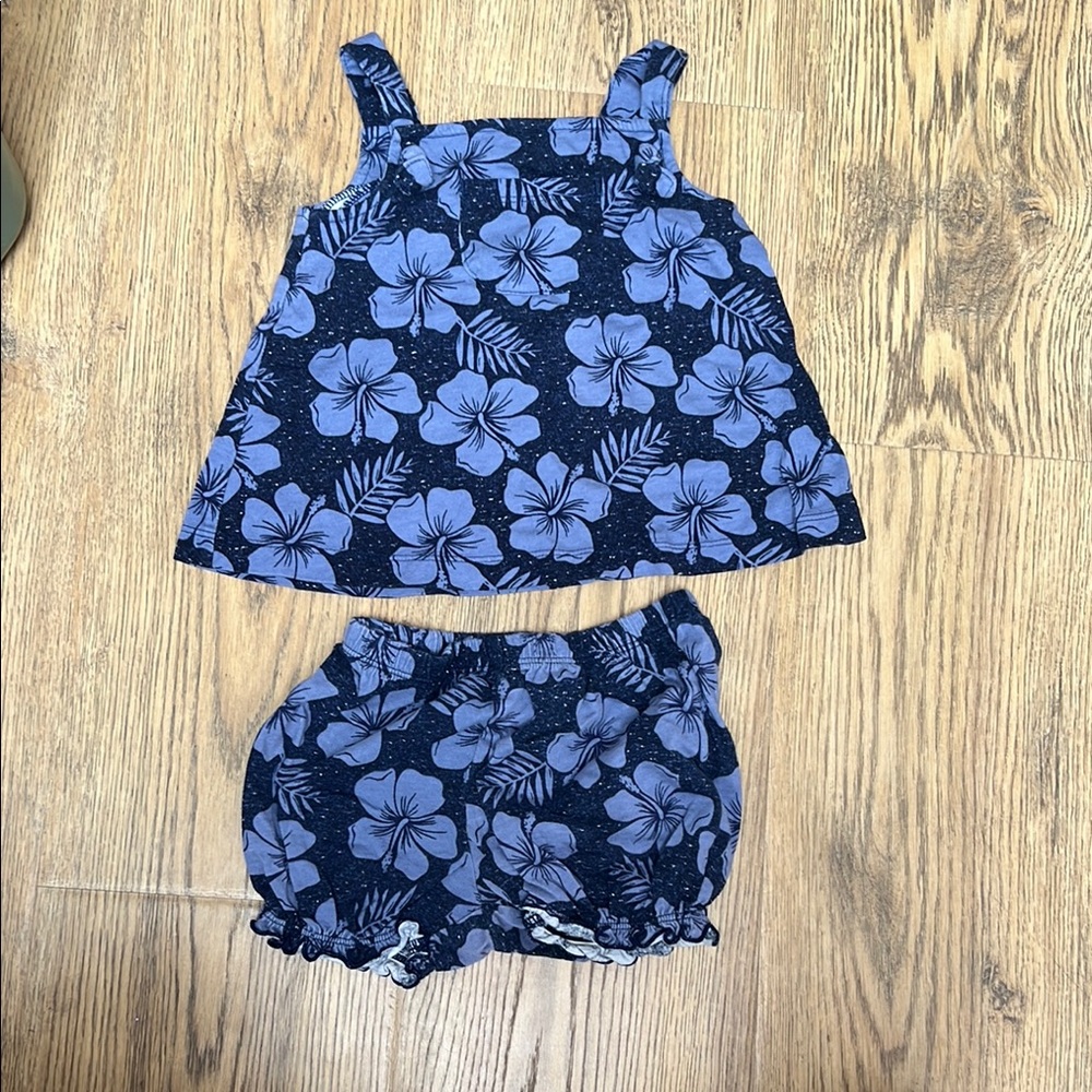 Floral Blue Kids Outfit